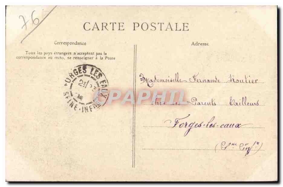 CPA Auffay Environs Eglise d'Heugleville sur Scie — Rückseite