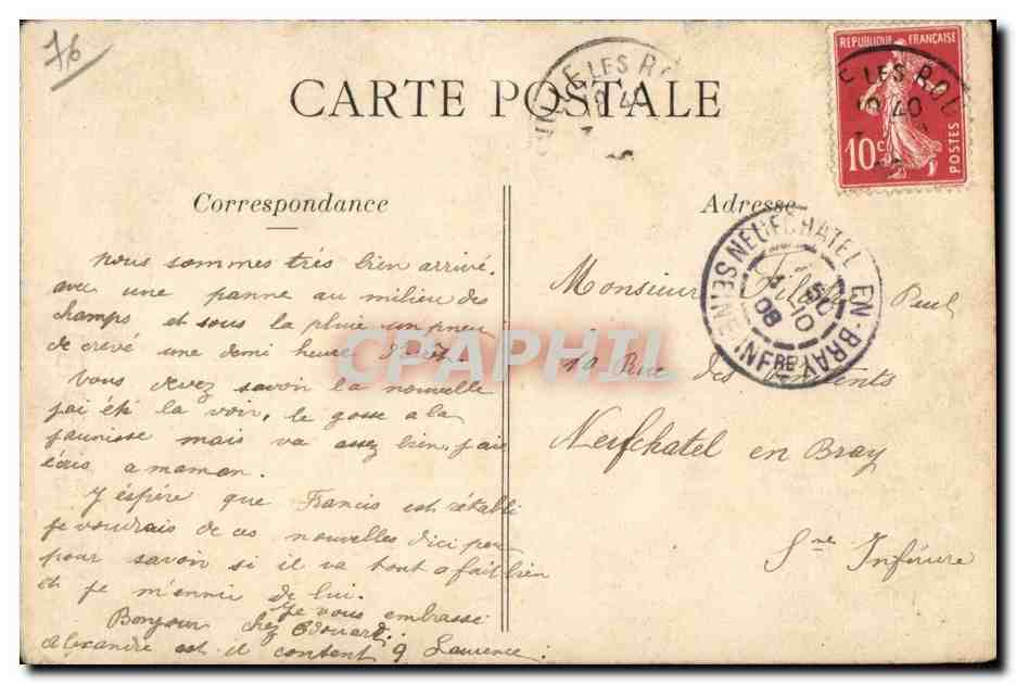 CPA Ville de Rouen Fetes normandes 1904 — Rückseite