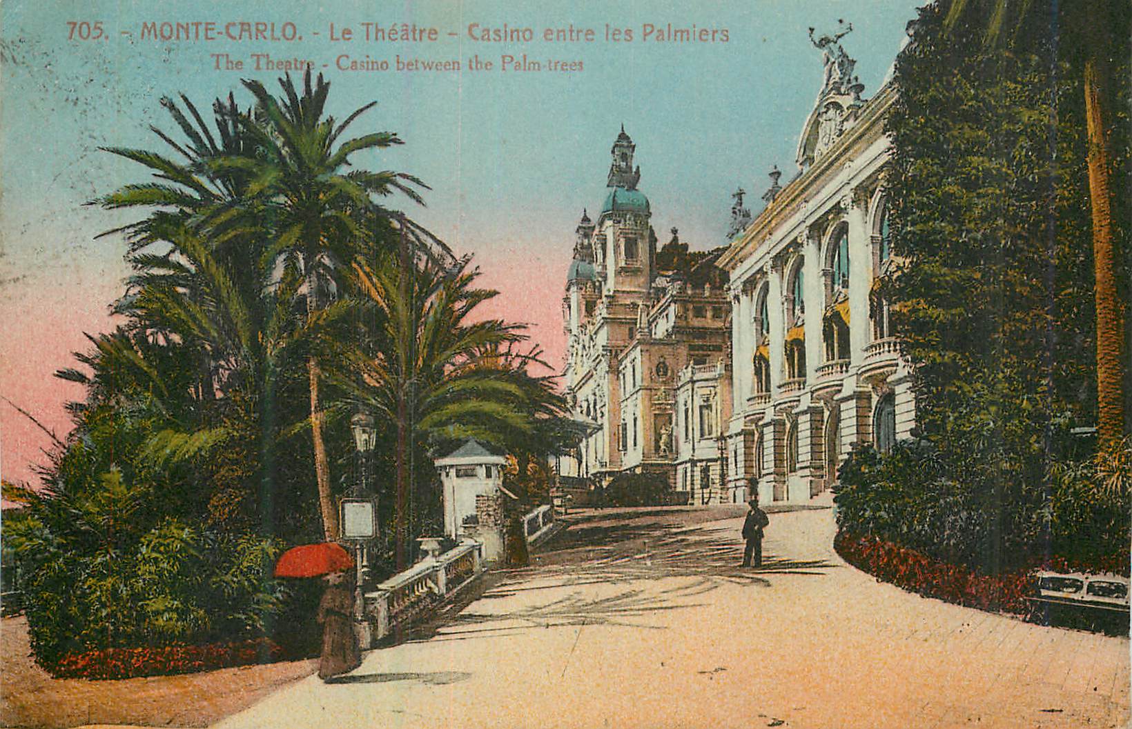 Monte-Carlo - Le Théâtre - Casino entre les Palmiers — Édition Giletta, NICE 299, n°705