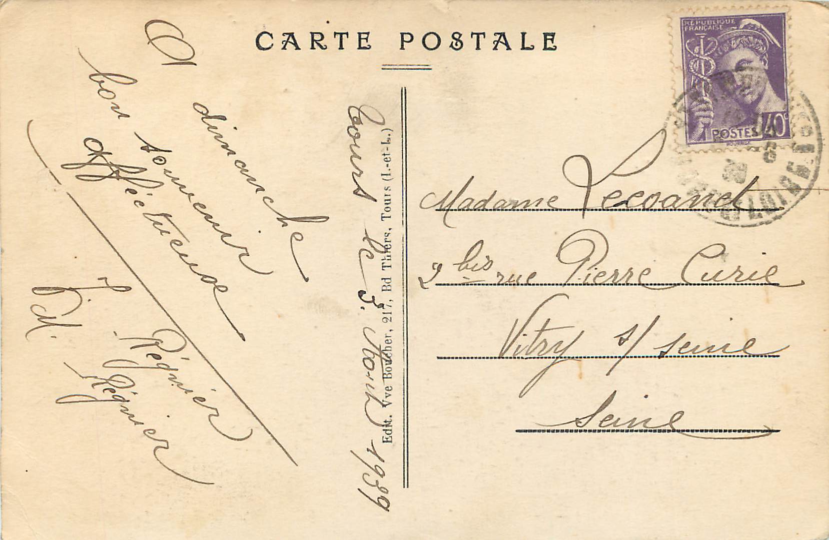 CPA Amboise (I et L) le chateau facde Nord — Rückseite