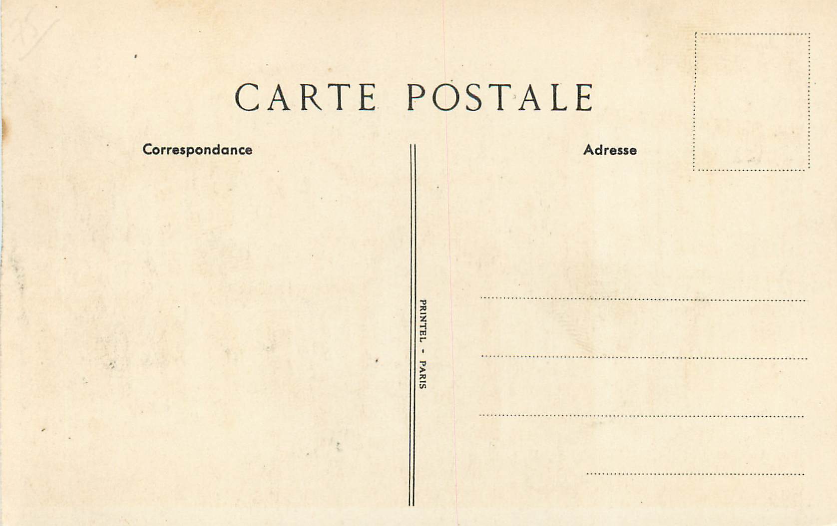 CPA Caisse d'apargne a de prevoyance de paris caisse centrale — Rückseite