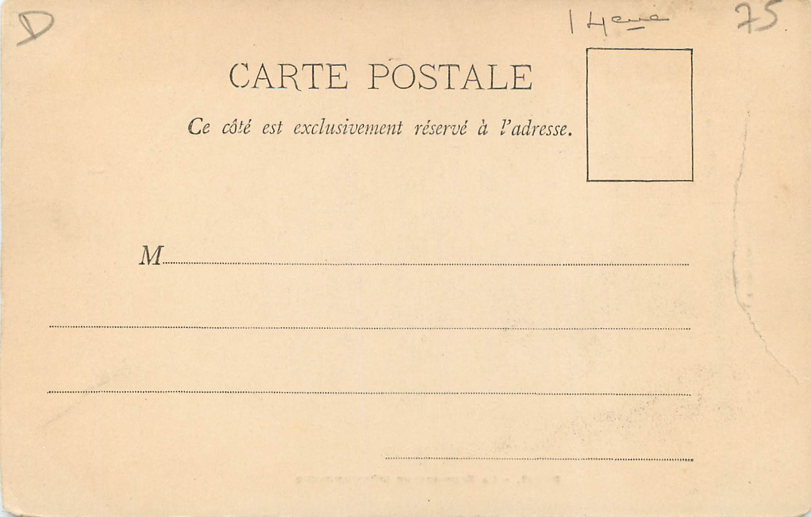 CPA Paris la fontaine de l'obsservatoire — Rückseite