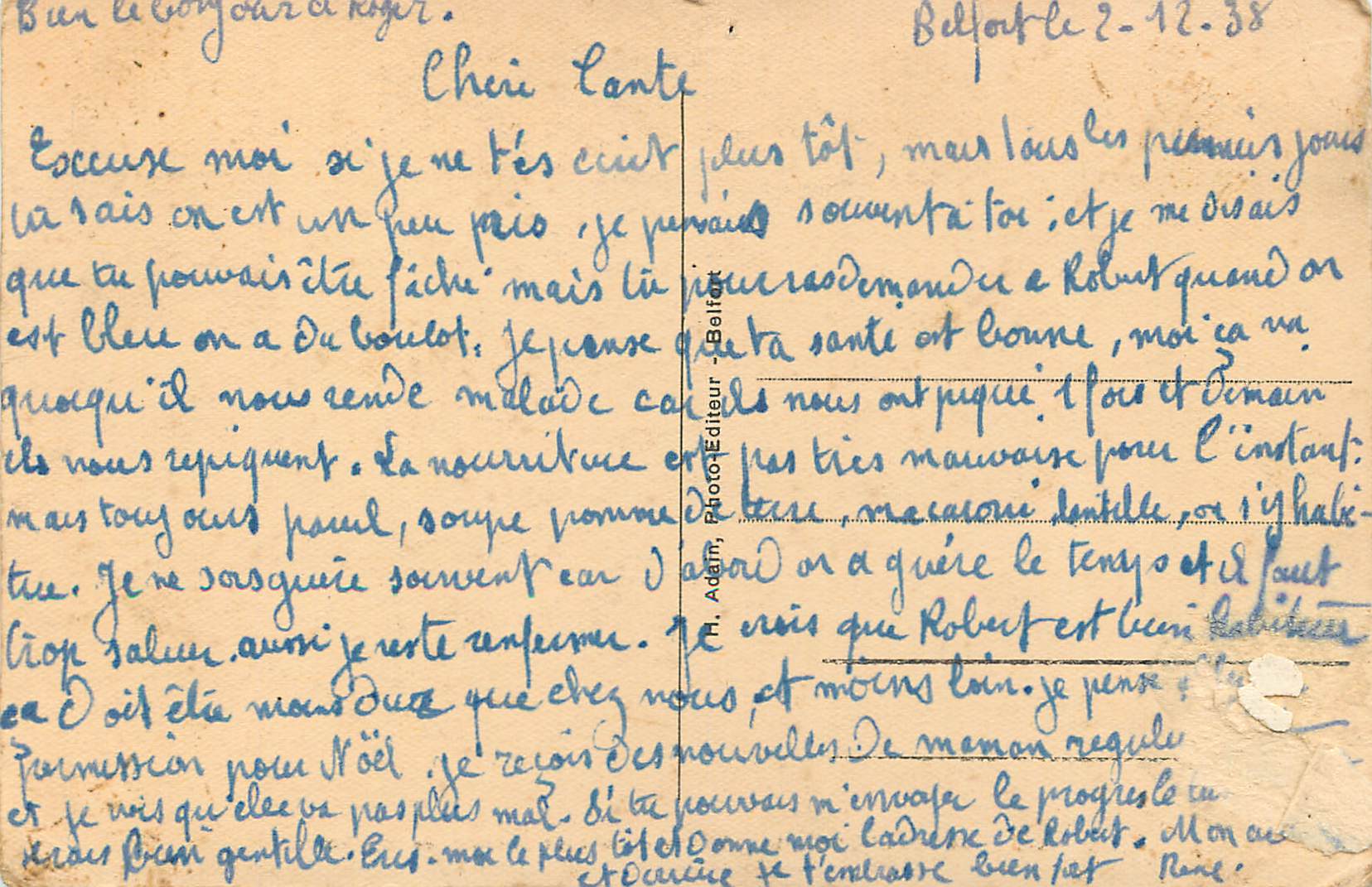 Belfort - Le Château et le Lion (Oeuvre de Bartholdi) — Verso