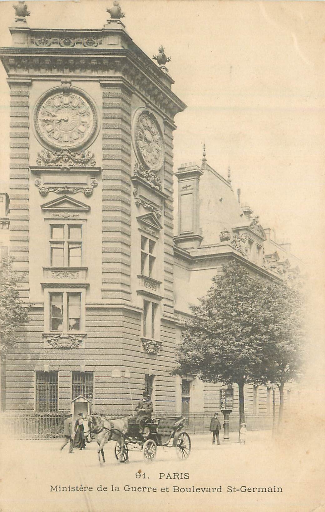 CPA Paris ministere de la guerre et boulevard St Germain