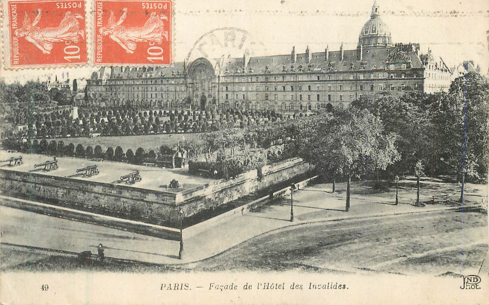 CPA Paris facade de l'hotel des invalides