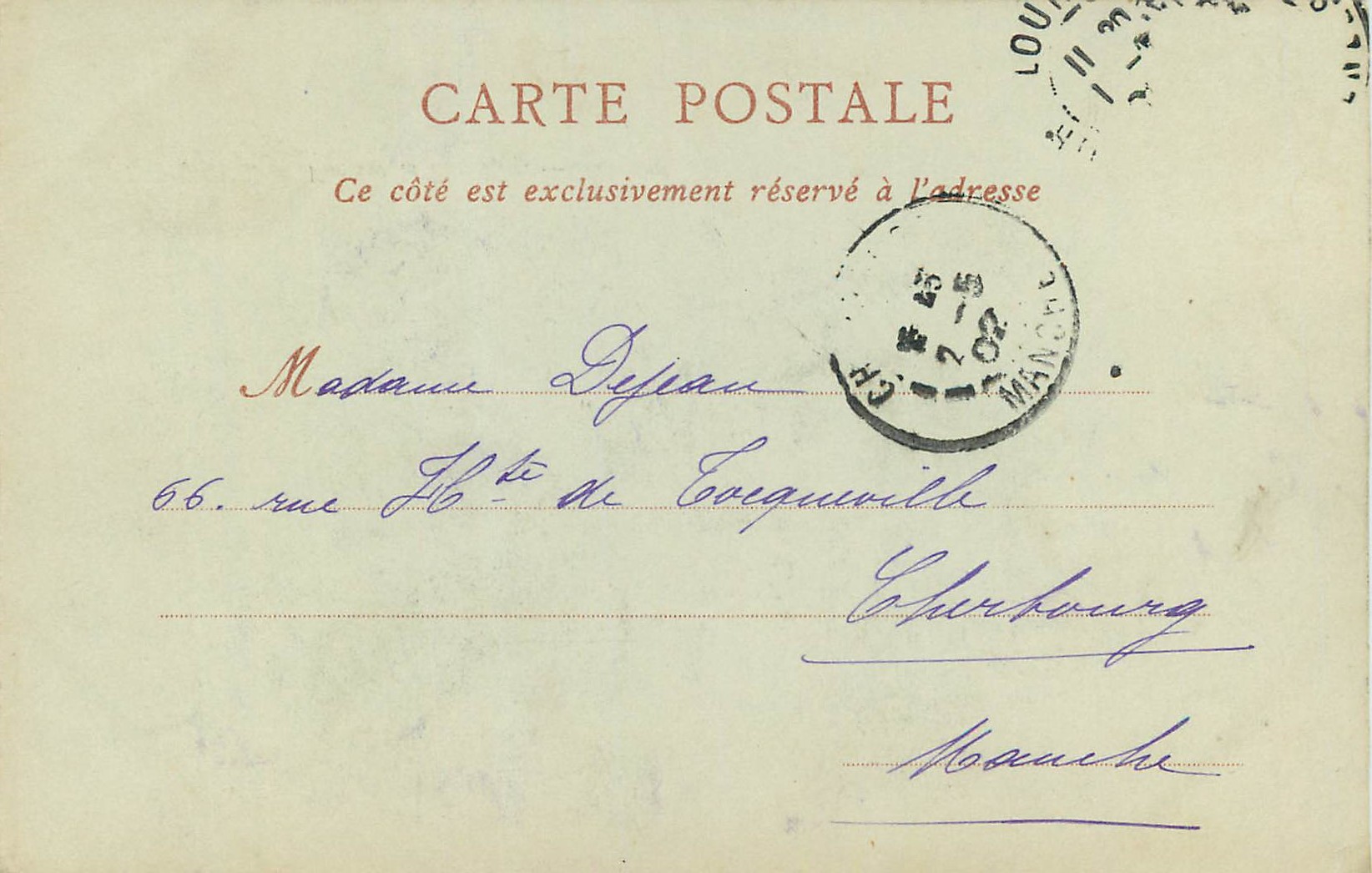 CPA Lourdes vue sur la basilique (carte 1900) — Verso