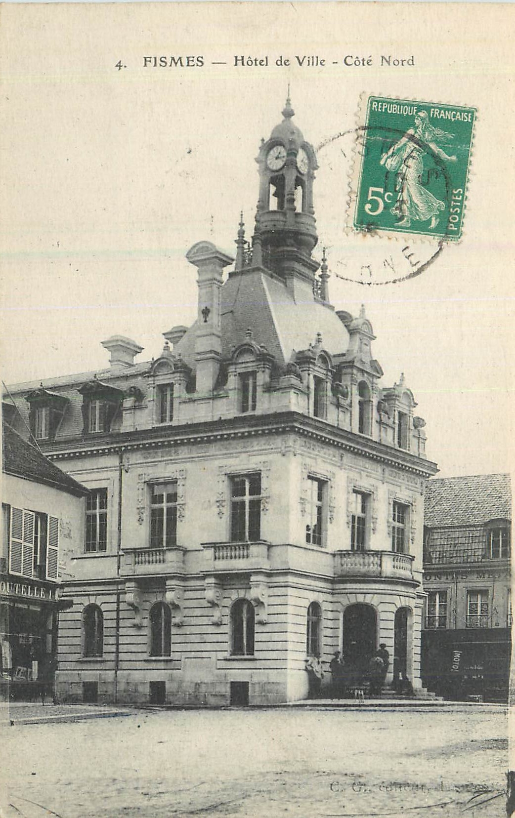 CPA Fismes hotel de ville cotenord