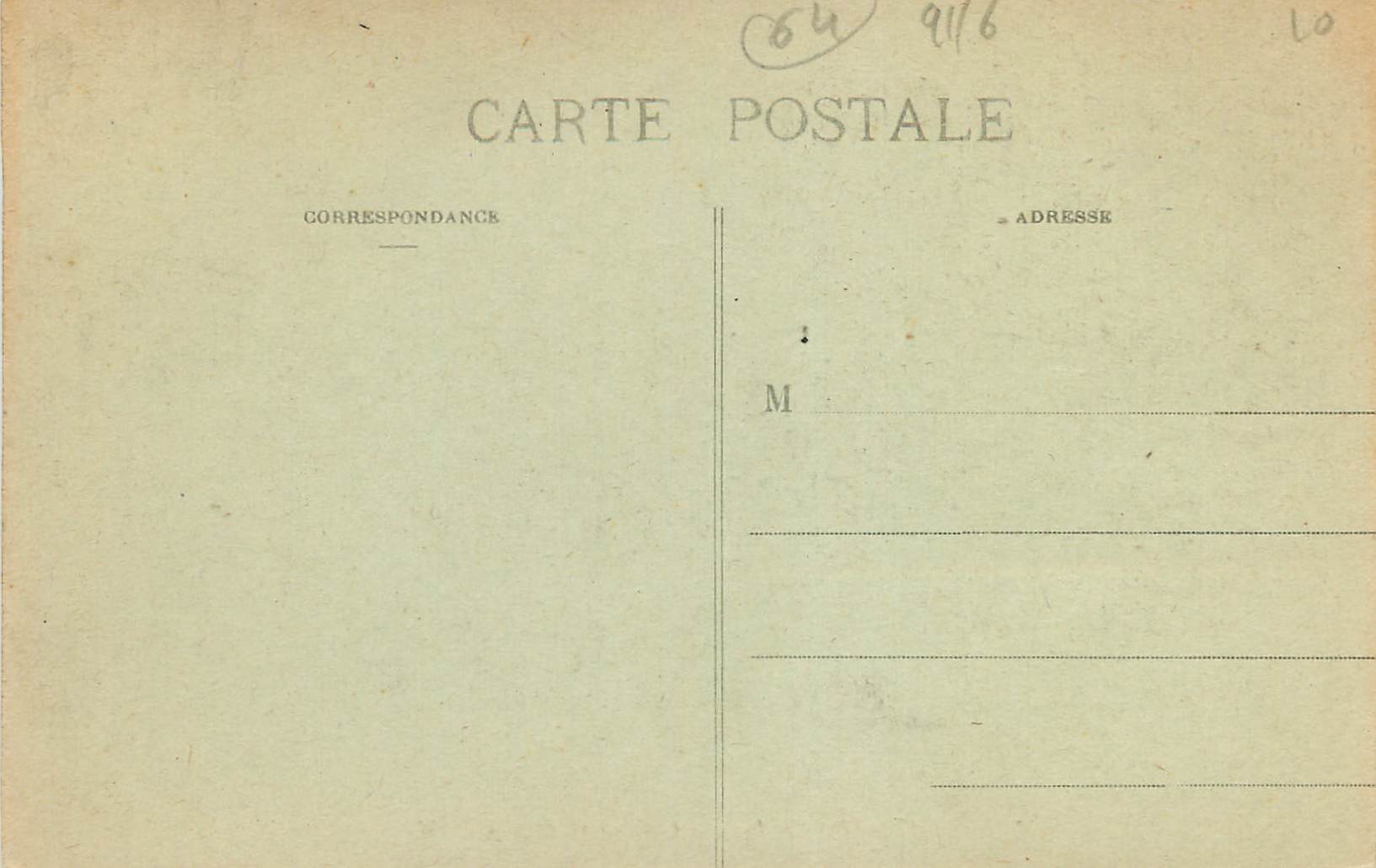 CPA Pau la chaine des pyrennees — Verso