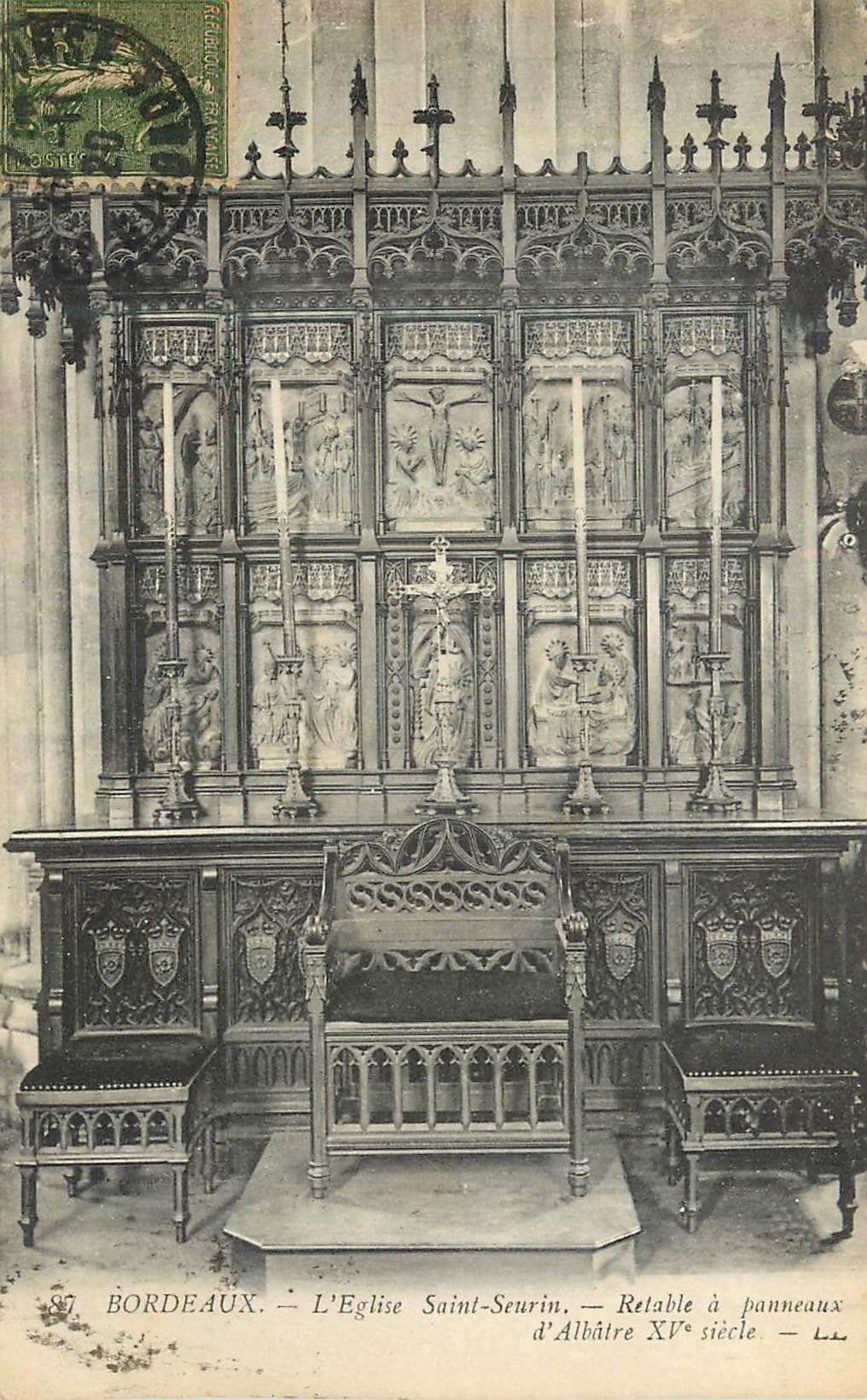 CPA Bordeaux l'Eglise saint seurin retable a panneaux