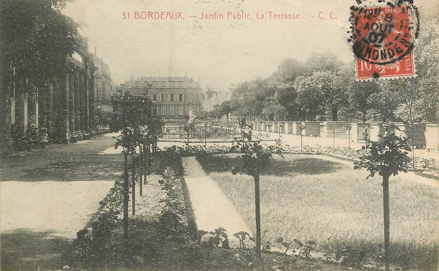 CPA  Bordeaux jardin public la terrasse