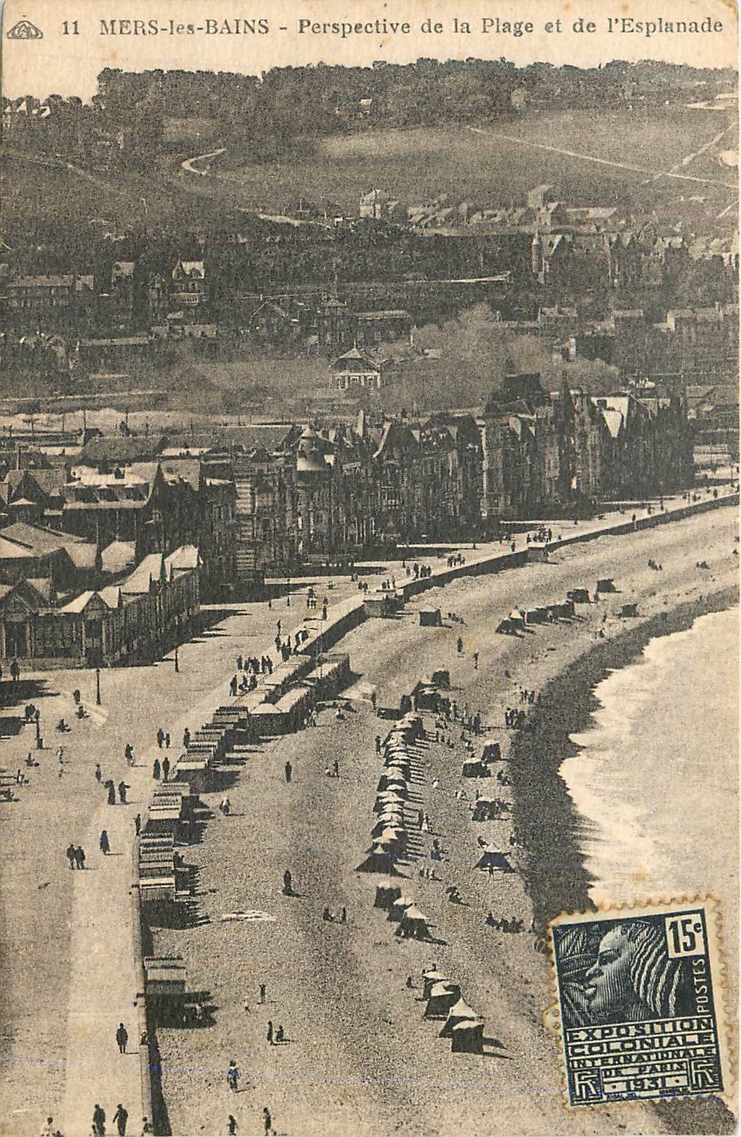 MERS-les-BAINS - Perspective de la Plage et de l'Esplanade — Éditeur : Union Comptabilité, Strasbourg