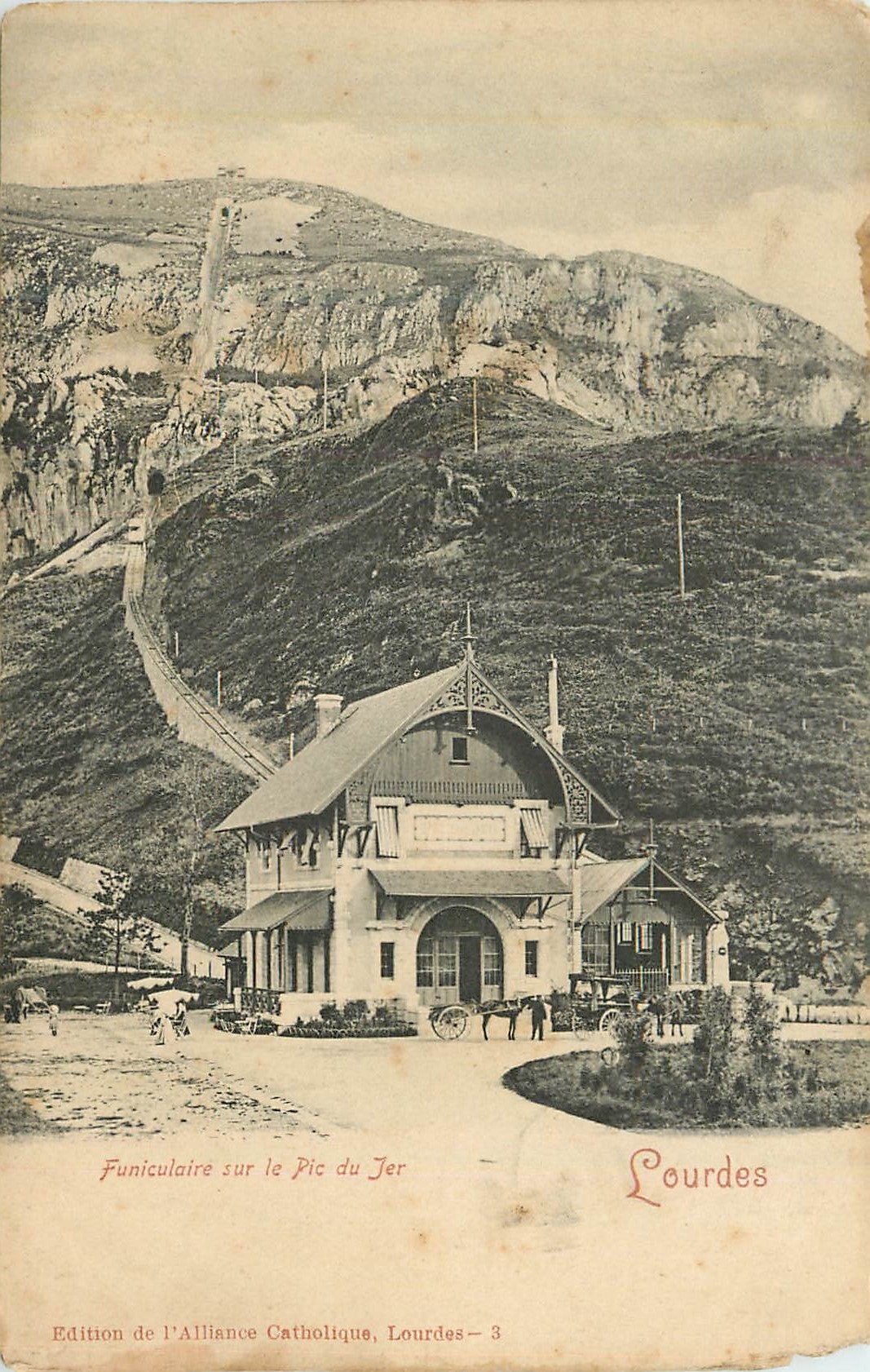 CPA Lourdes funiculaire le pic du jer