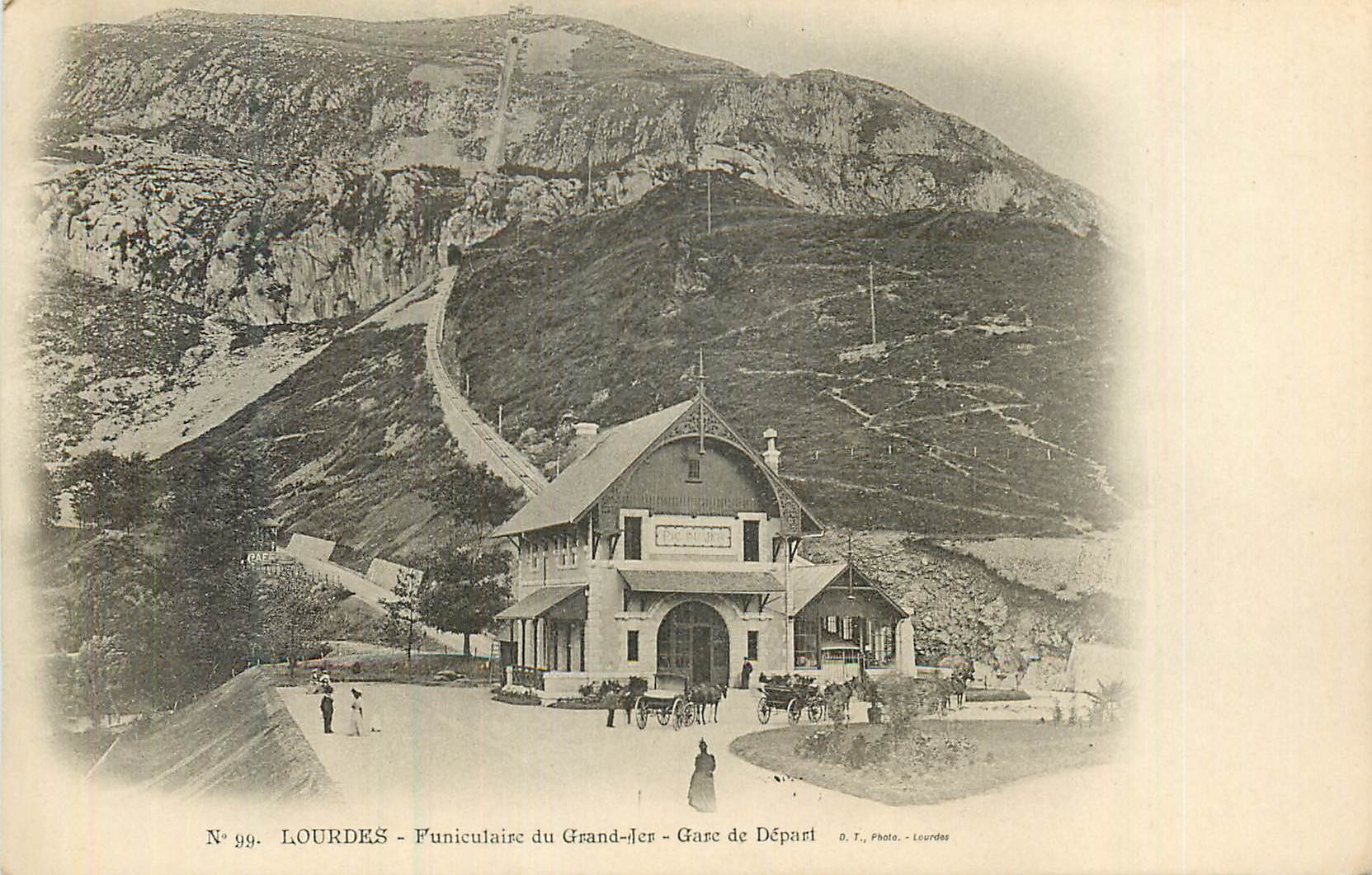 CPA Lourdes funiculaire du grand Jer