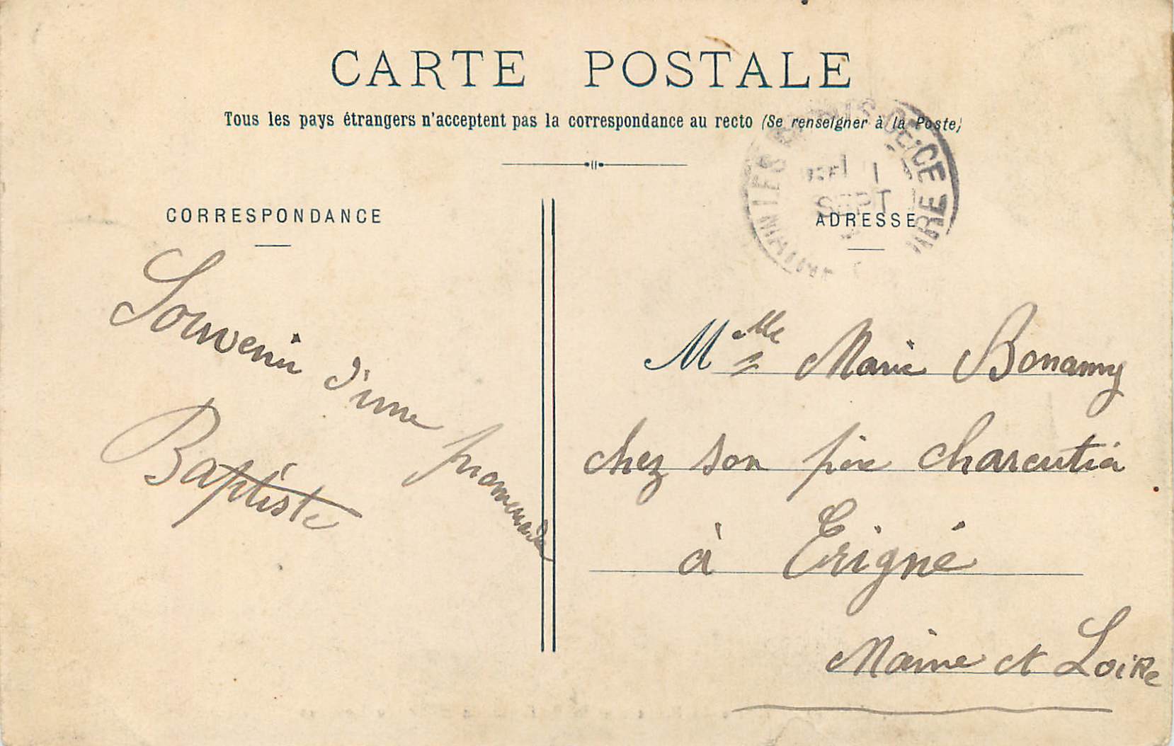 CPA Lourdes eglise du rosaire et la basilique de N D — Verso