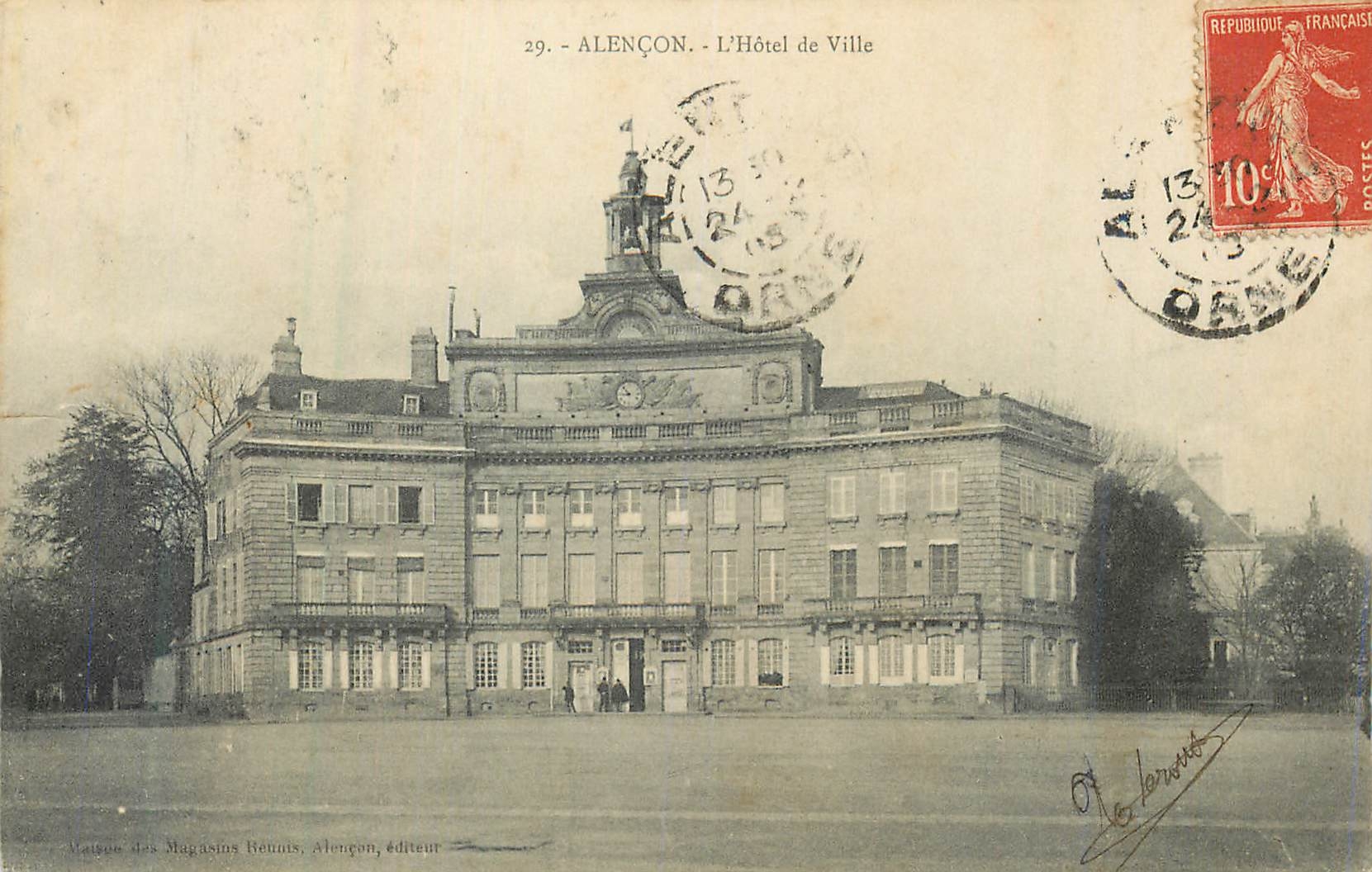 CPA Alencon l'hotel de ville