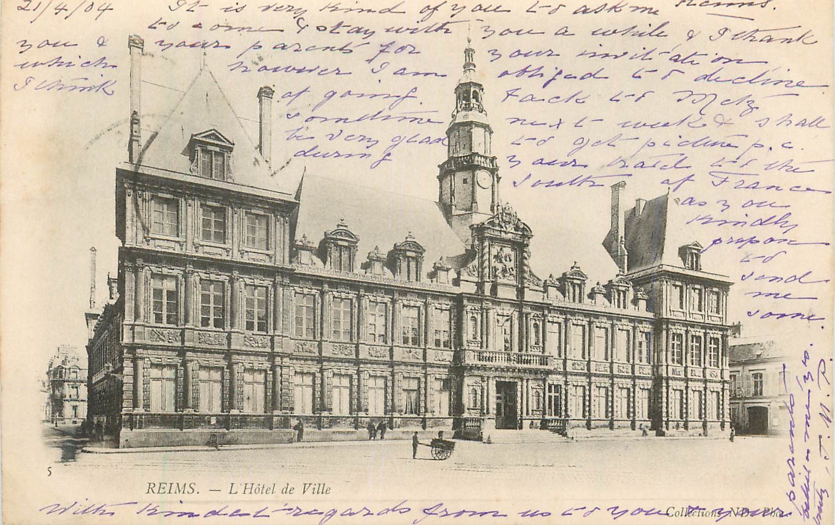 CPA Reims l'hotel de ville