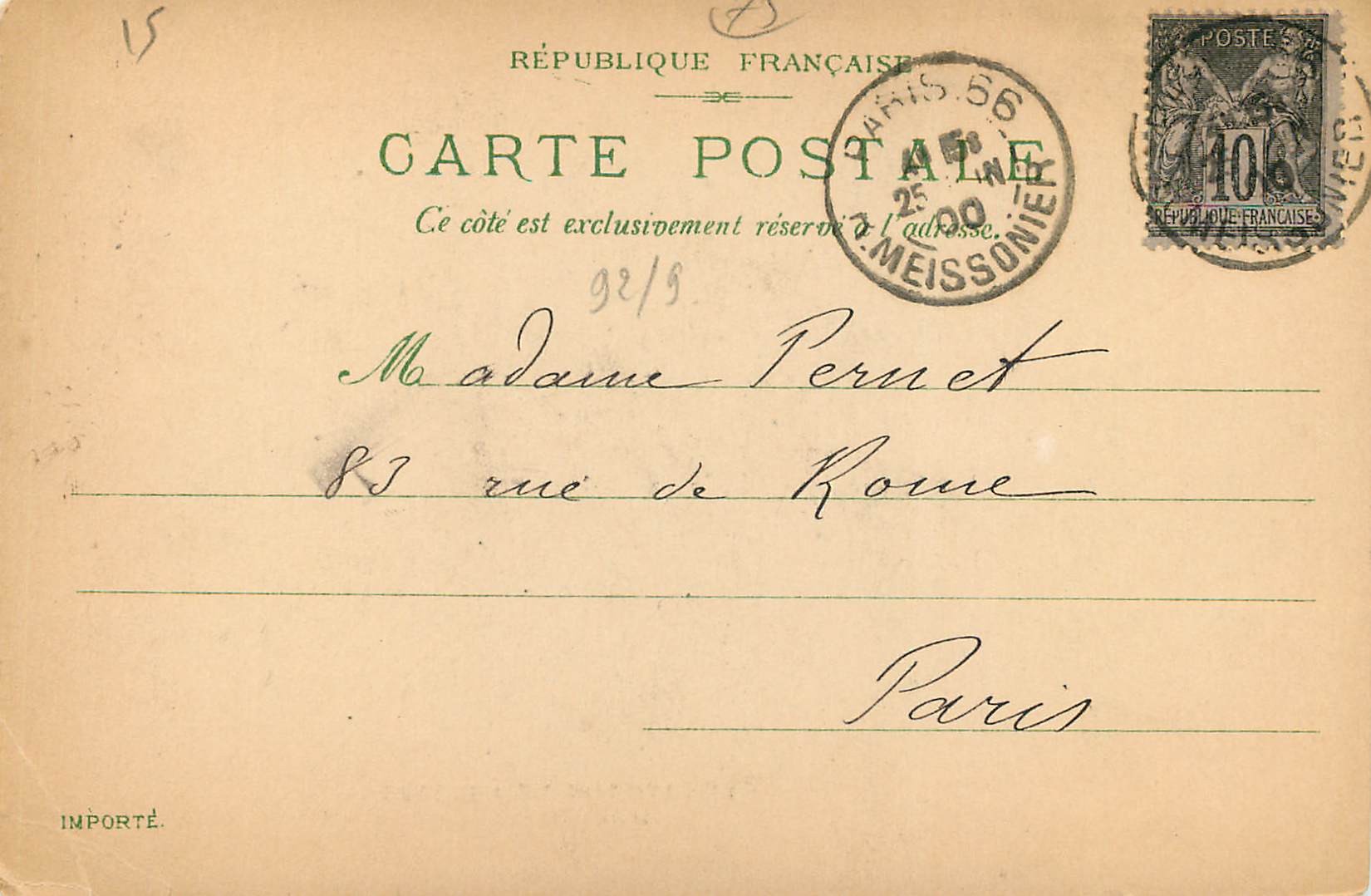 Le Pavillon de l'Empire d'Autriche — Exposition Universelle de Paris 1900 — N° 6 — Reverso