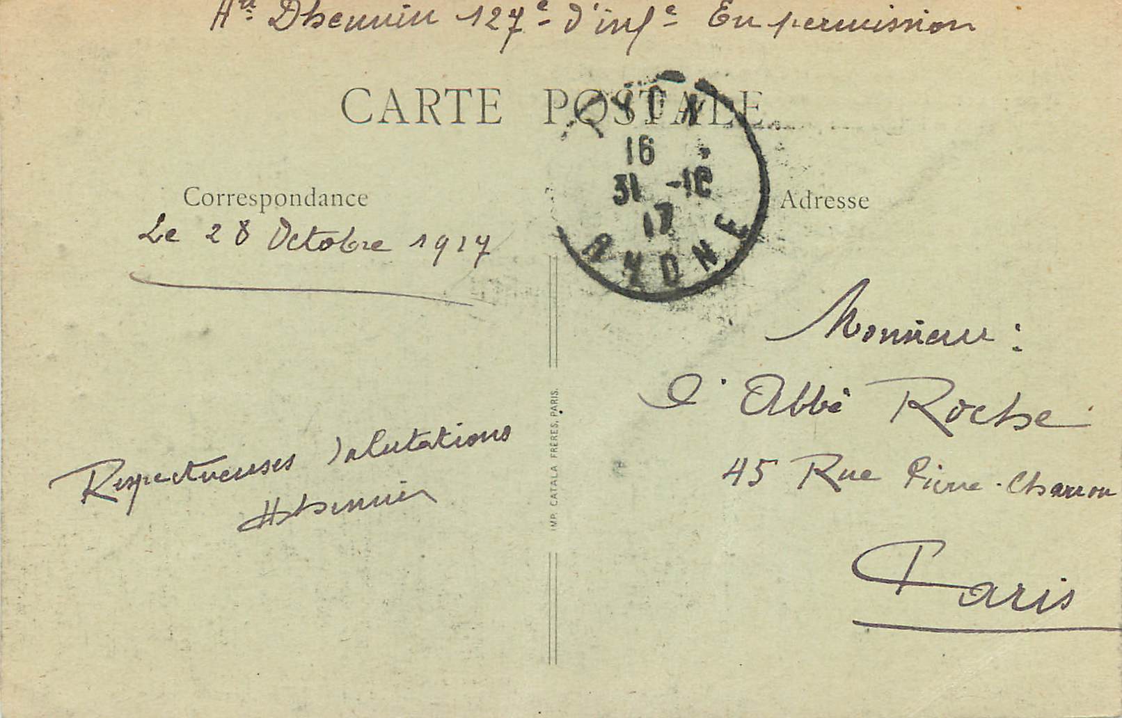 CPA Lyon abside de la nouvelle eglise de fourviere — Verso