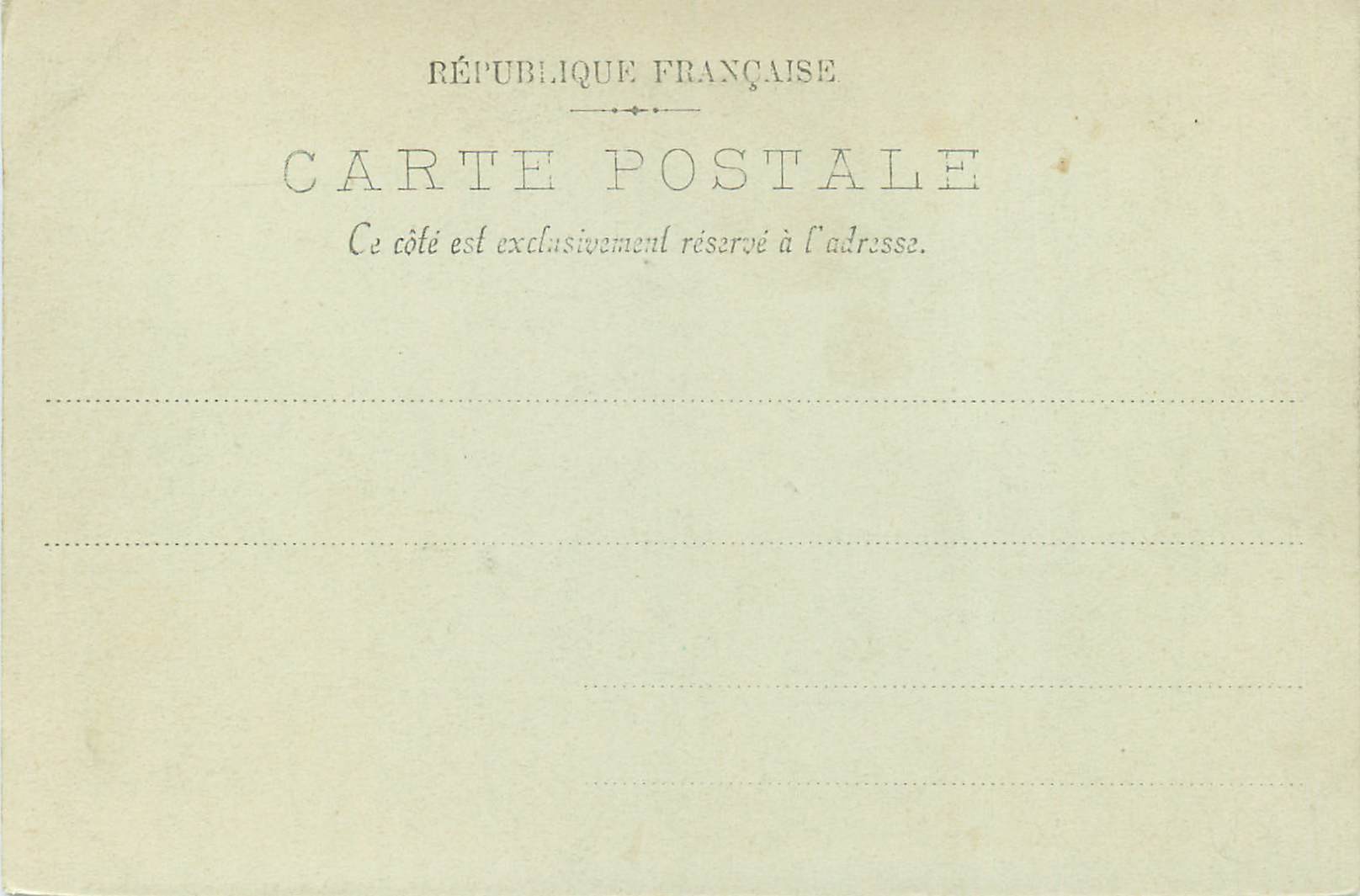CPA Lyon la statue de carnot — Verso