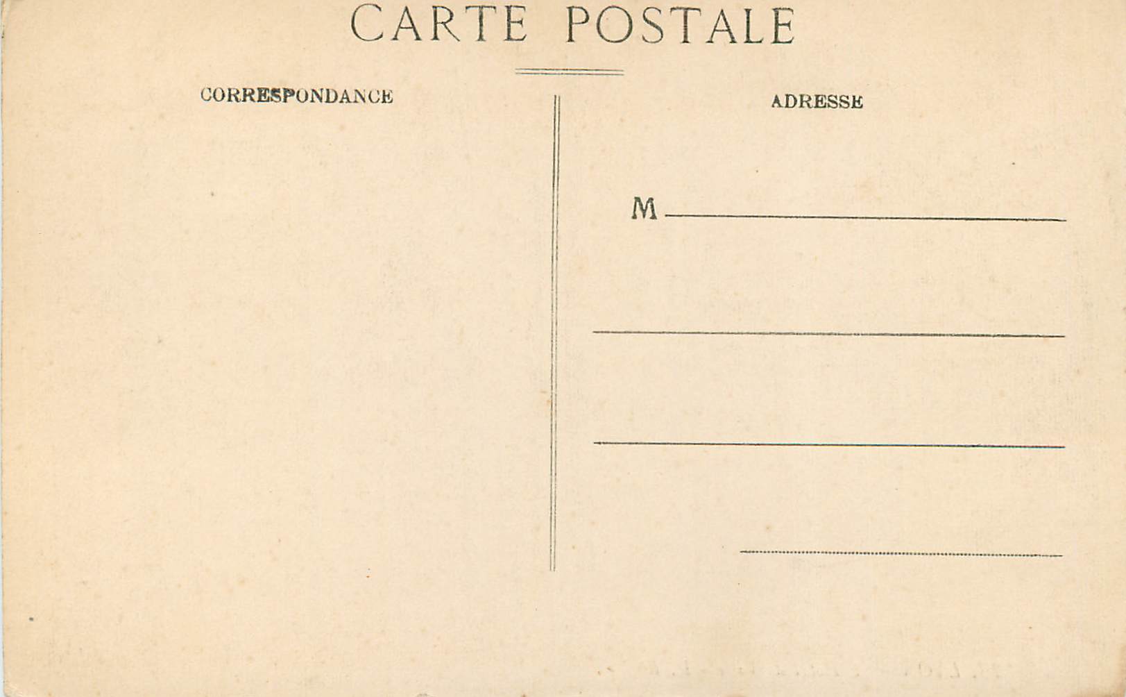 CPA Lyon L'hotel de ville — Verso