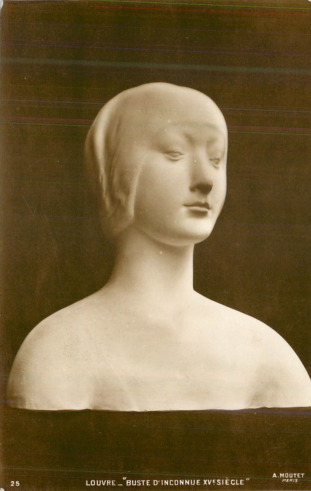 CPA Louvre buste d'inconnue XVe s