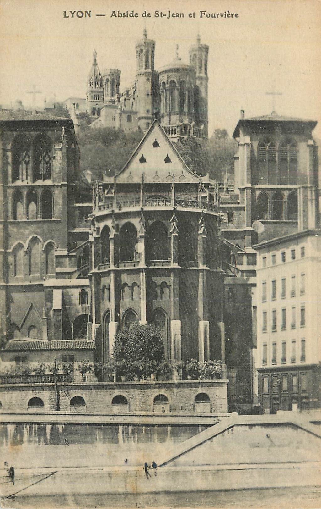 CPA Lyon abside de st jean et fourviere