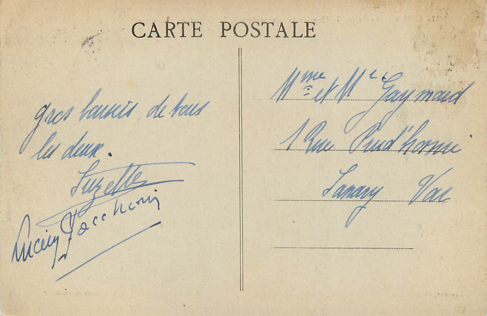CPA Lyon la saone le qnal de la bibliotheque et coteau de fourviere — Rückseite