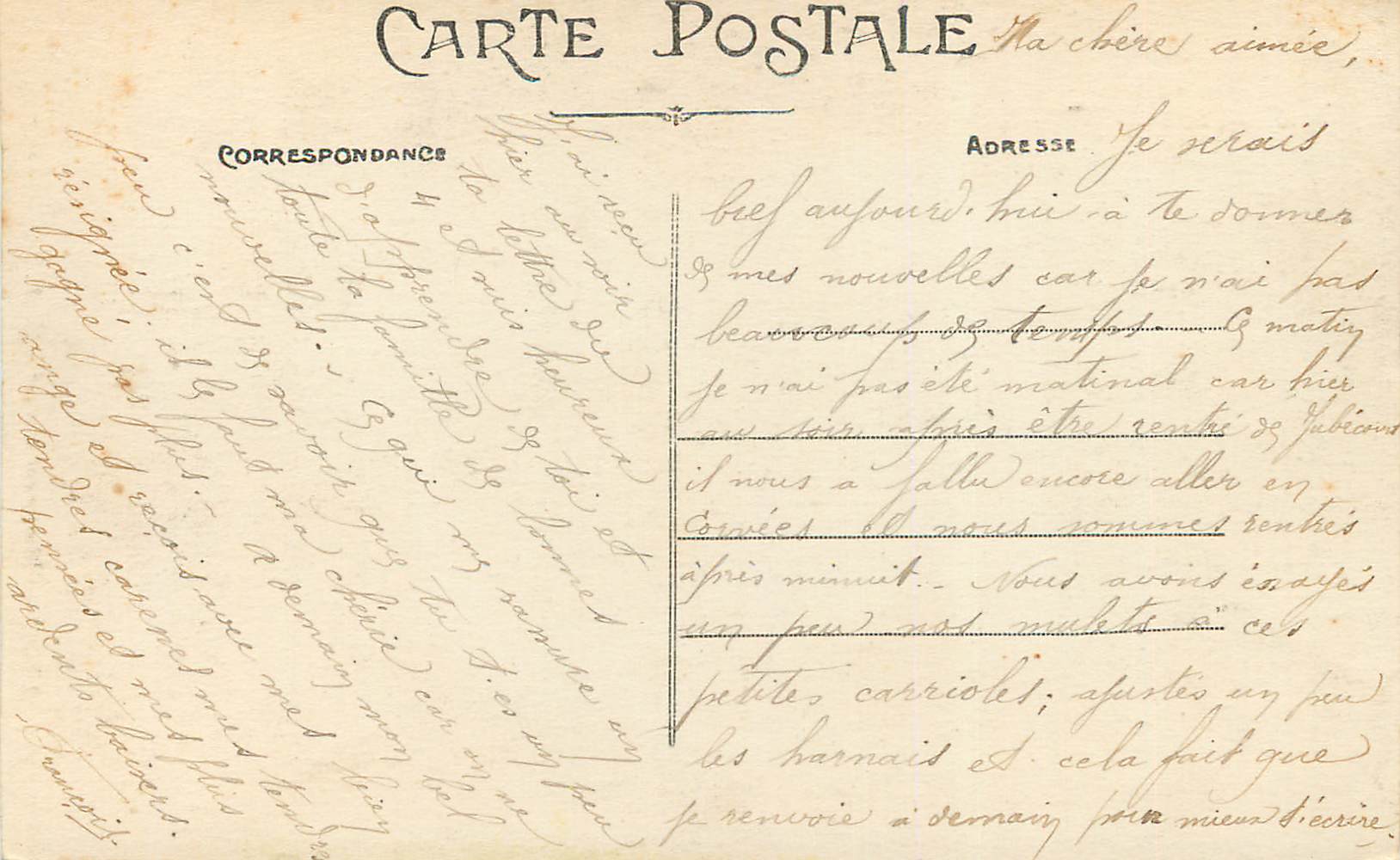 CPA Lyon monument carnot — Verso