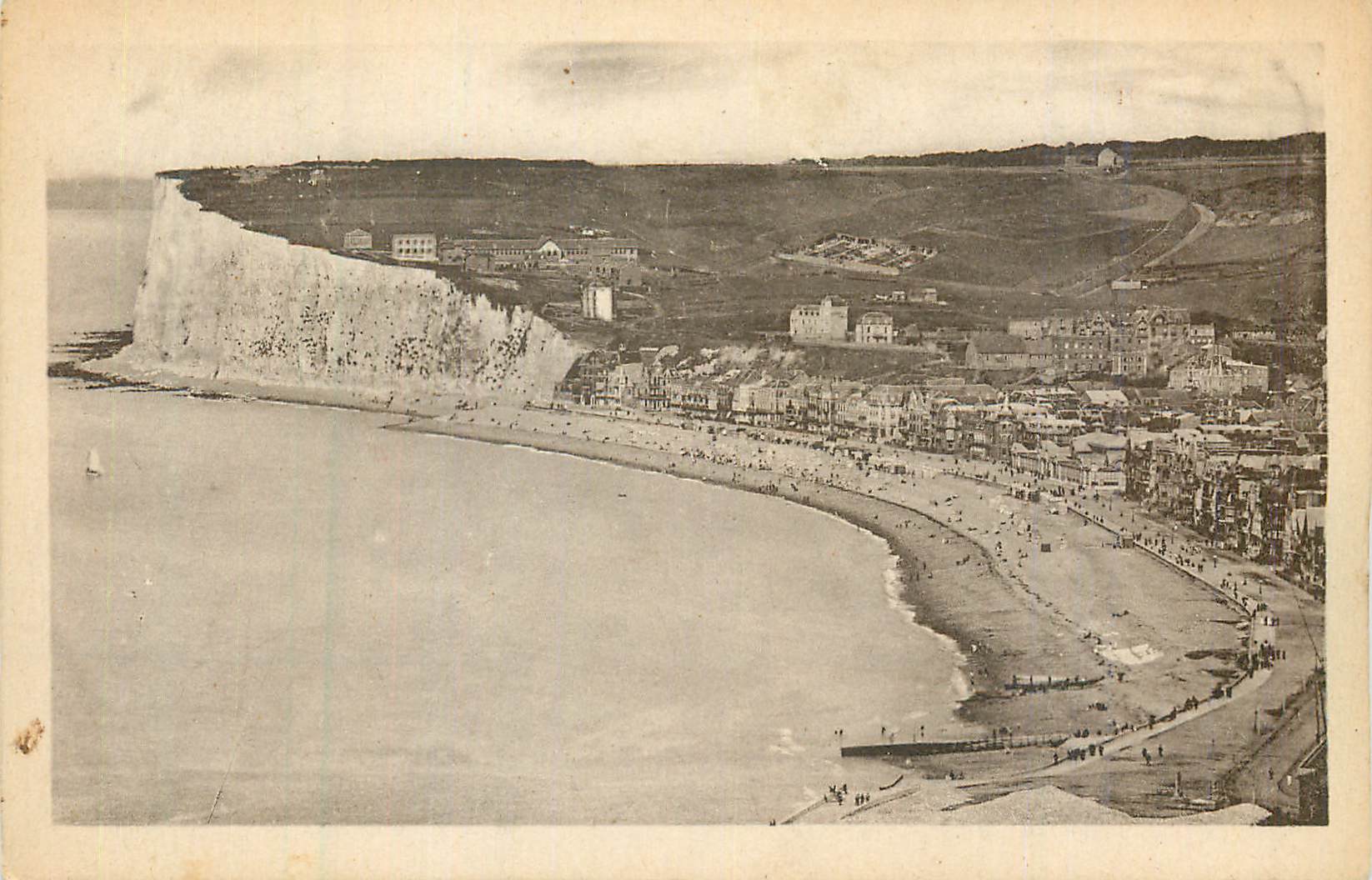 CPA Mers les bains vue generale prise du treport