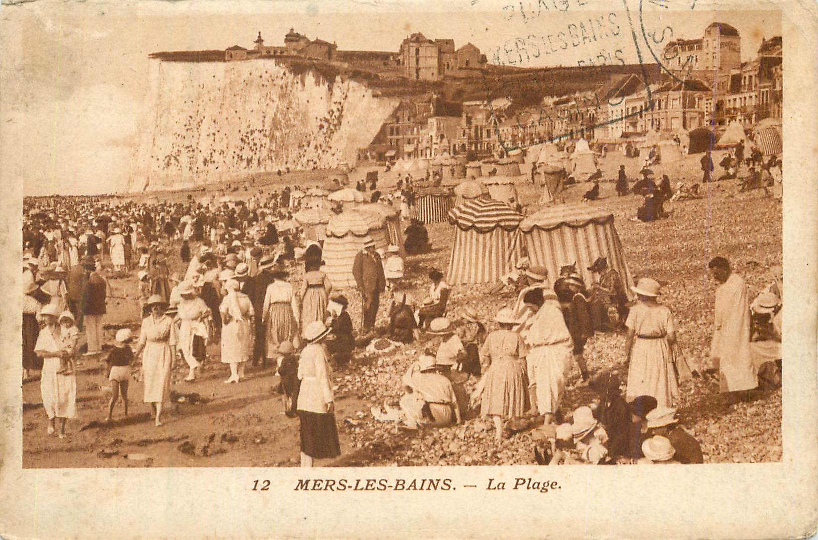 CPA Mers les bains la plage