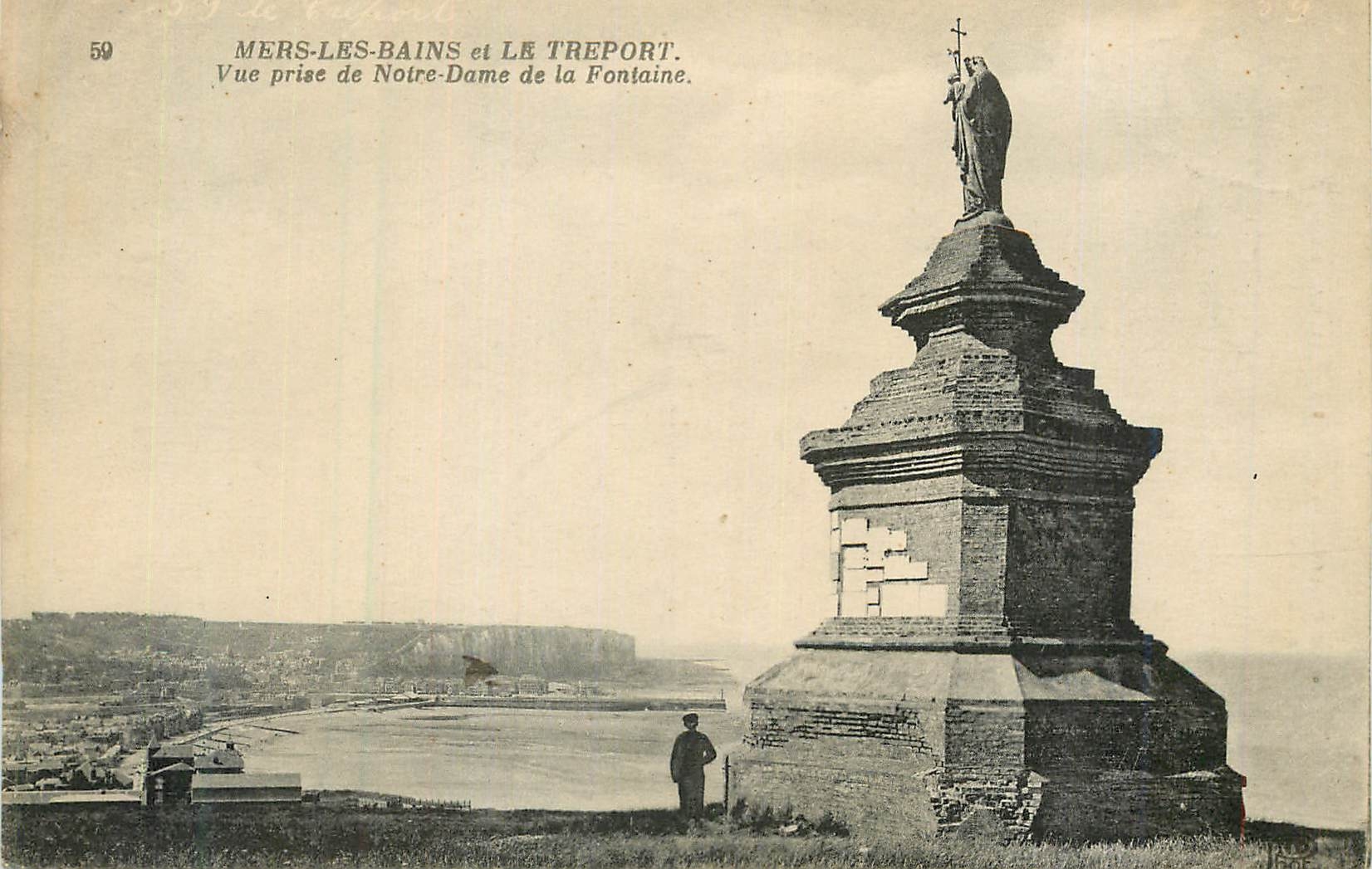 CPA Mers les bains et le treport vue prise de N D de la fontaine