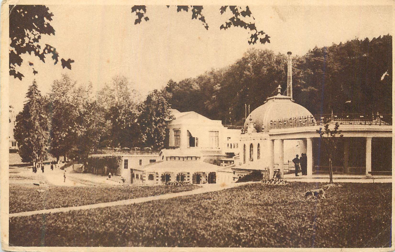 CPA St Honore les bains Nievre le parc et l'etablissement thermal