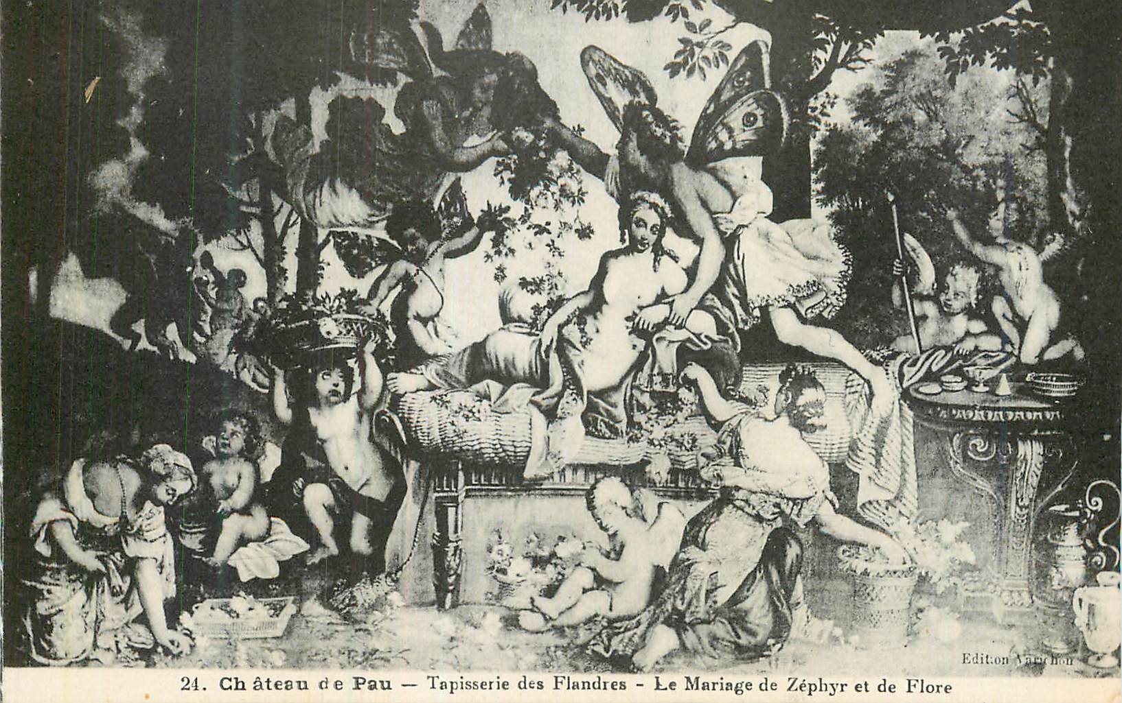 CPA Chateau de Pau tapisserie des flandres le mariage de zephyr et de flore