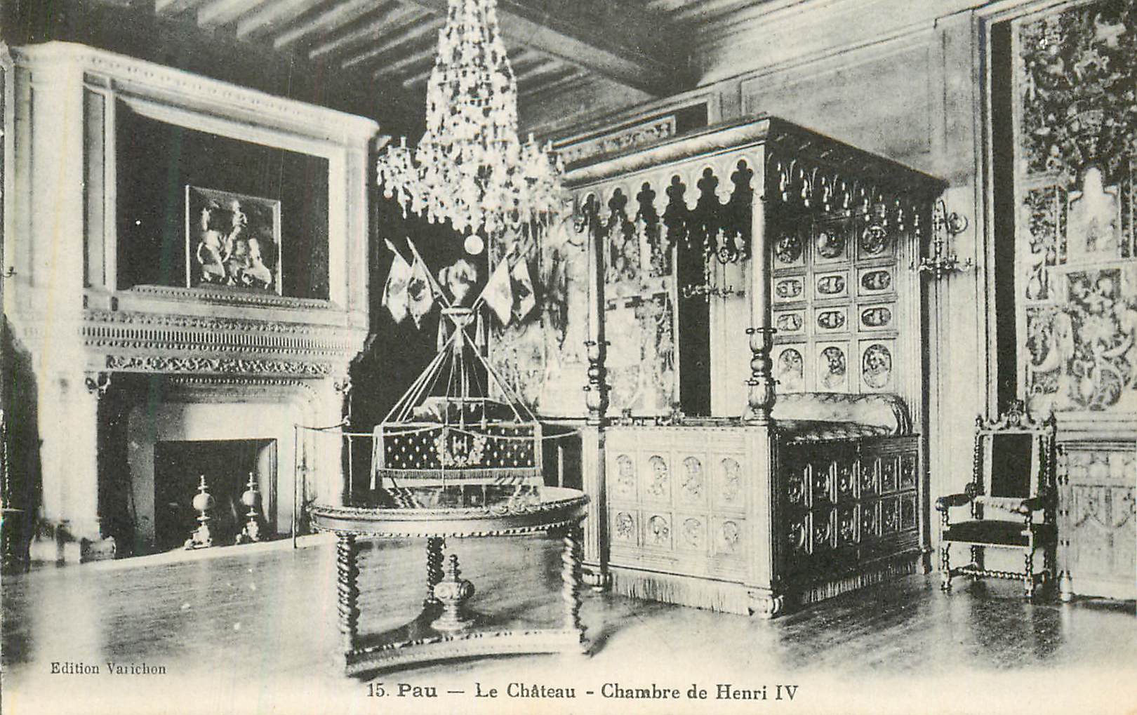 CPA Pau chateau chambre de Henri IV
