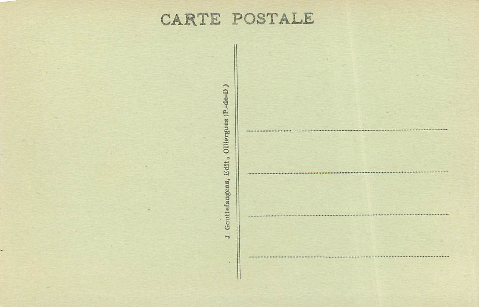 CPA Le Mont Dore vue generale et valle du sancy — Verso