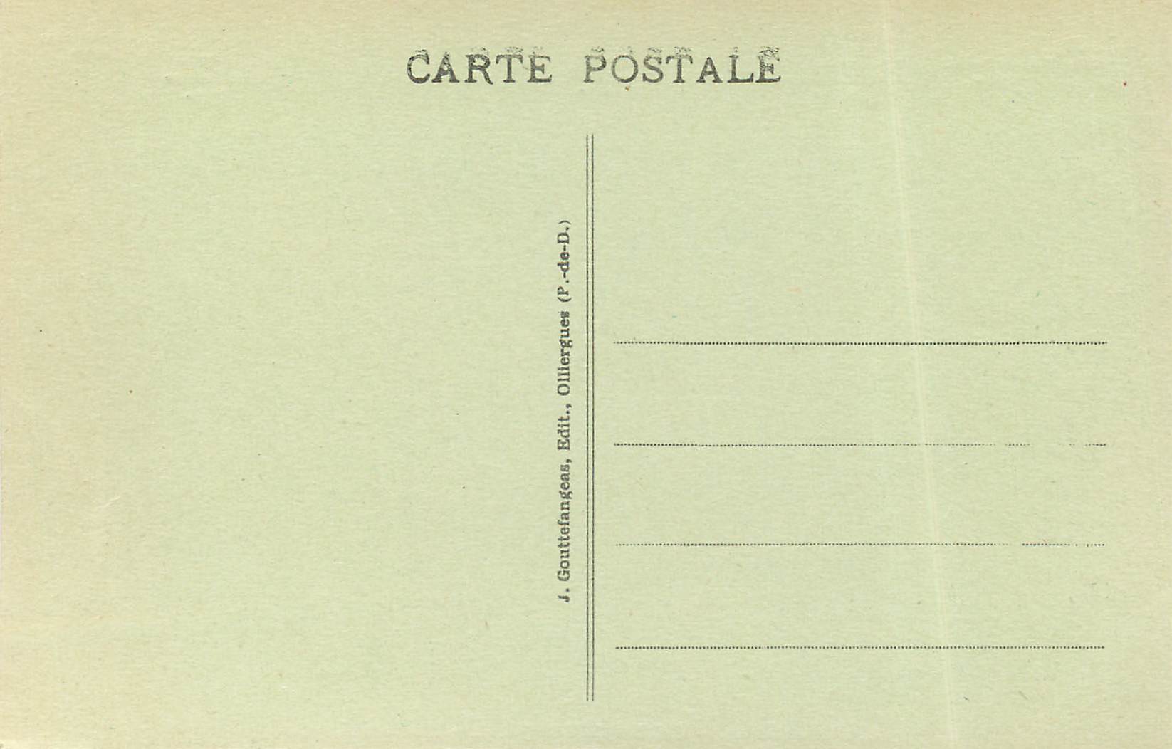 CPA Le Mont Dore vue generale — Verso
