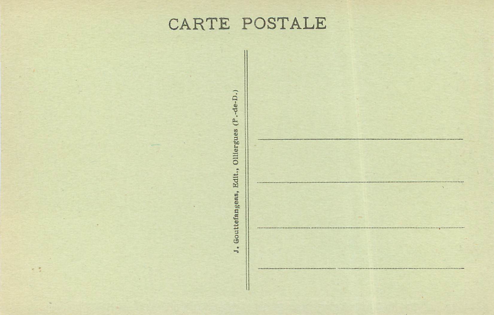 CPA Le Mont Dore le casino et les grand hotels — Rückseite