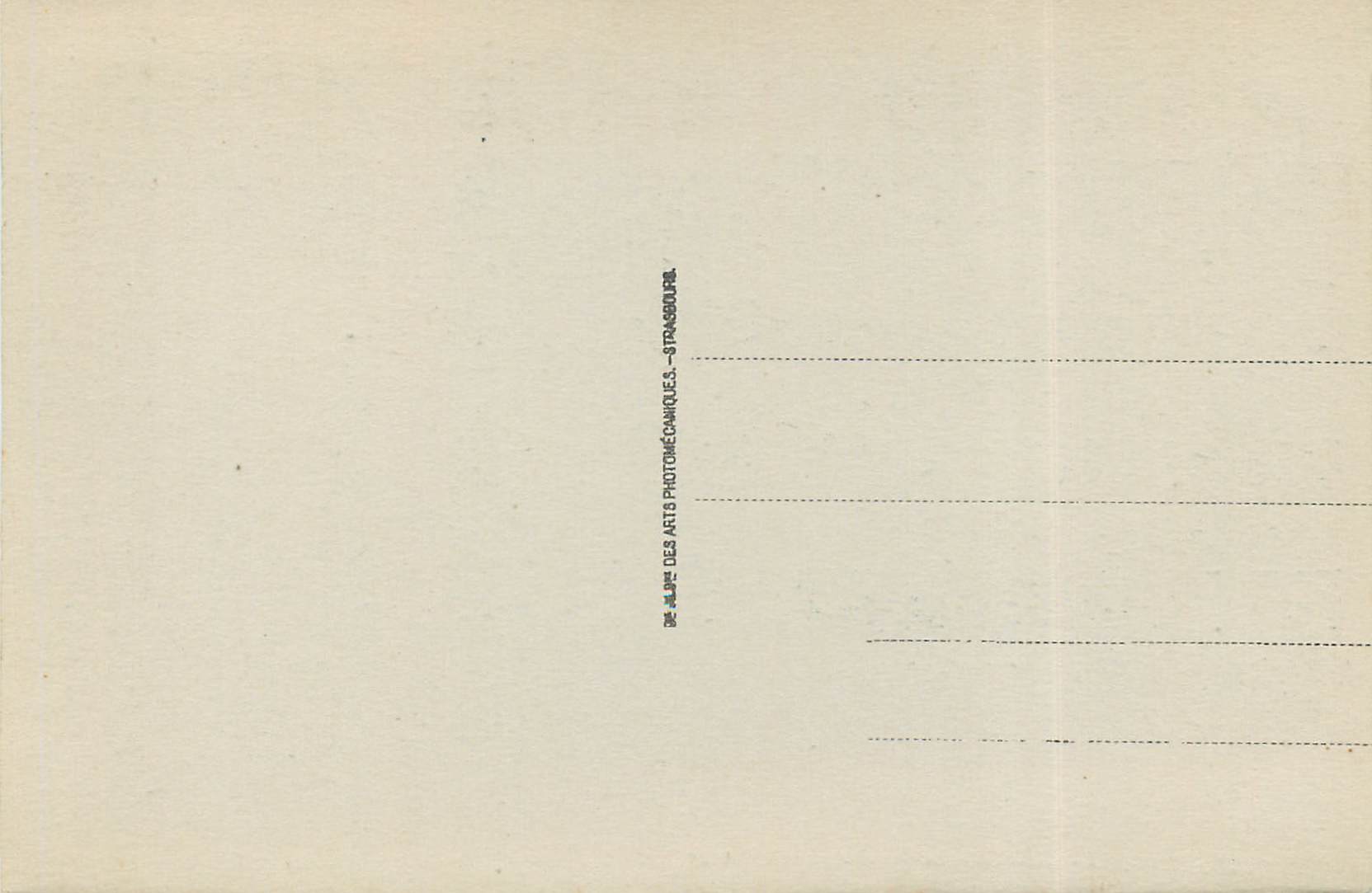 Biarritz - Le Rocher de la Vierge — éditeur : De Jauré des Arts Photomécaniques, Strasbourg — n° de série 127 — Rückseite