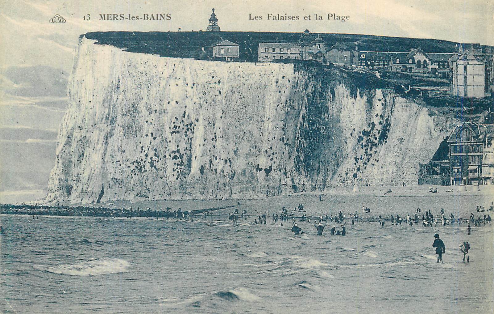 CPA Mers-les-Bains Les Falaises et la Plage