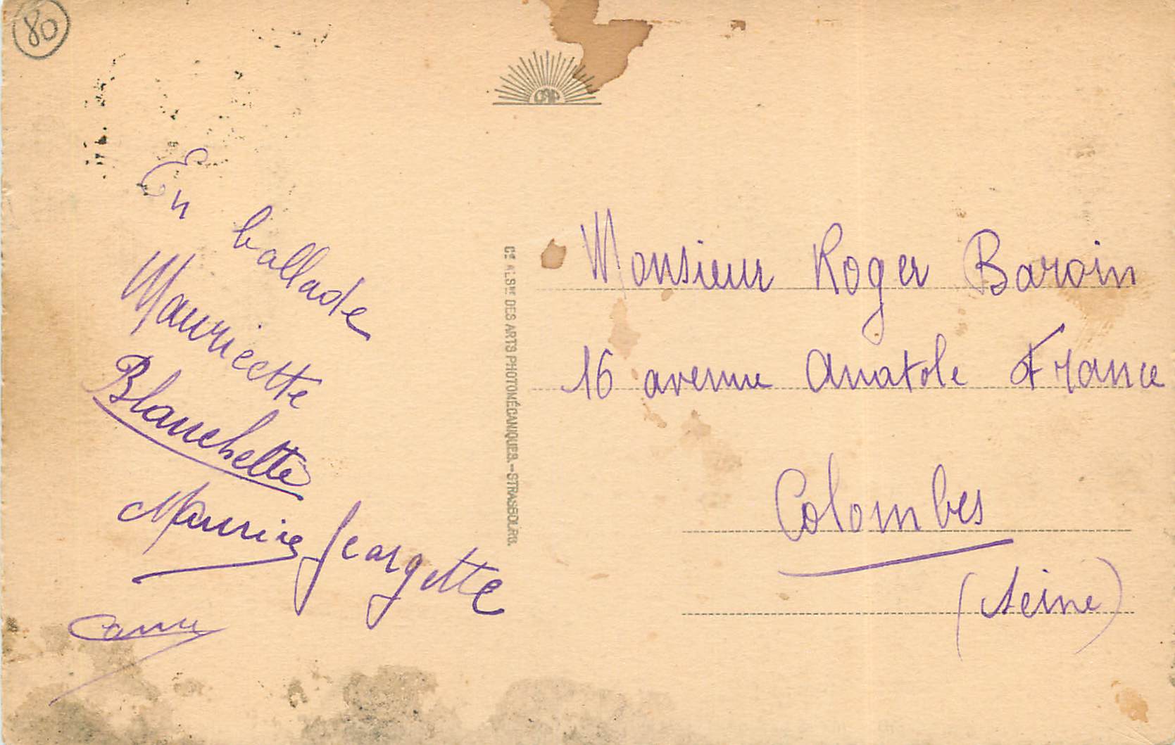 CPA Mers-les-Bains Les Hangars de la gare par gros temps — Rückseite