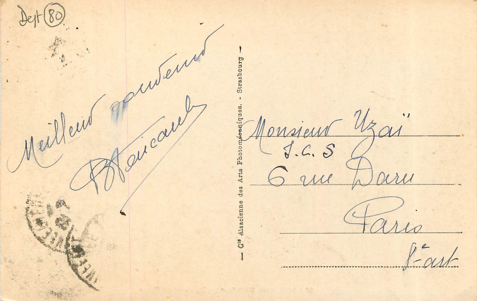 CPA Mers-les-Bains La Digue et la Plage — Verso