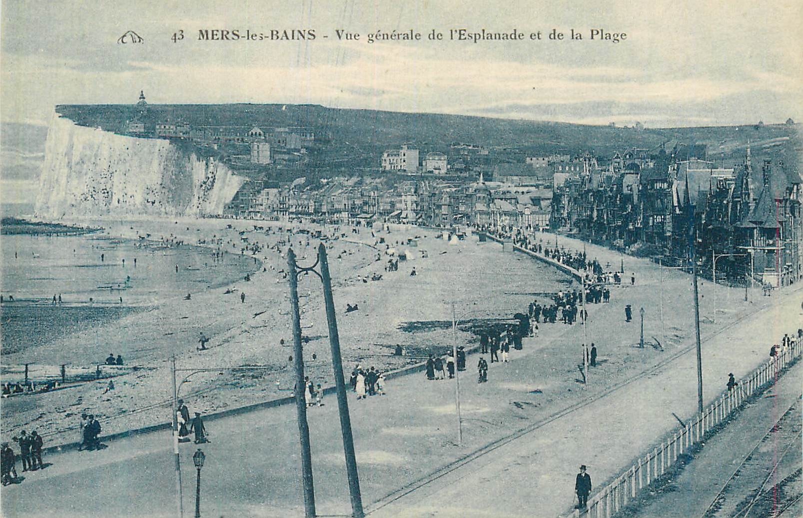 CPA Mers-les-Bains Vue generale de l'Esplanade et de la Plage