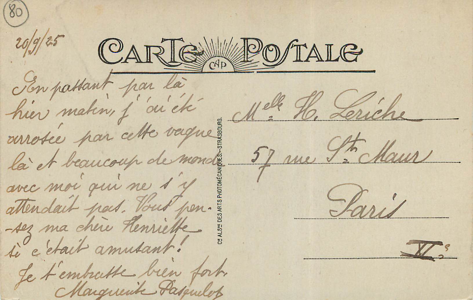 CPA Mers-les-Bains Par Gros Temps — Verso