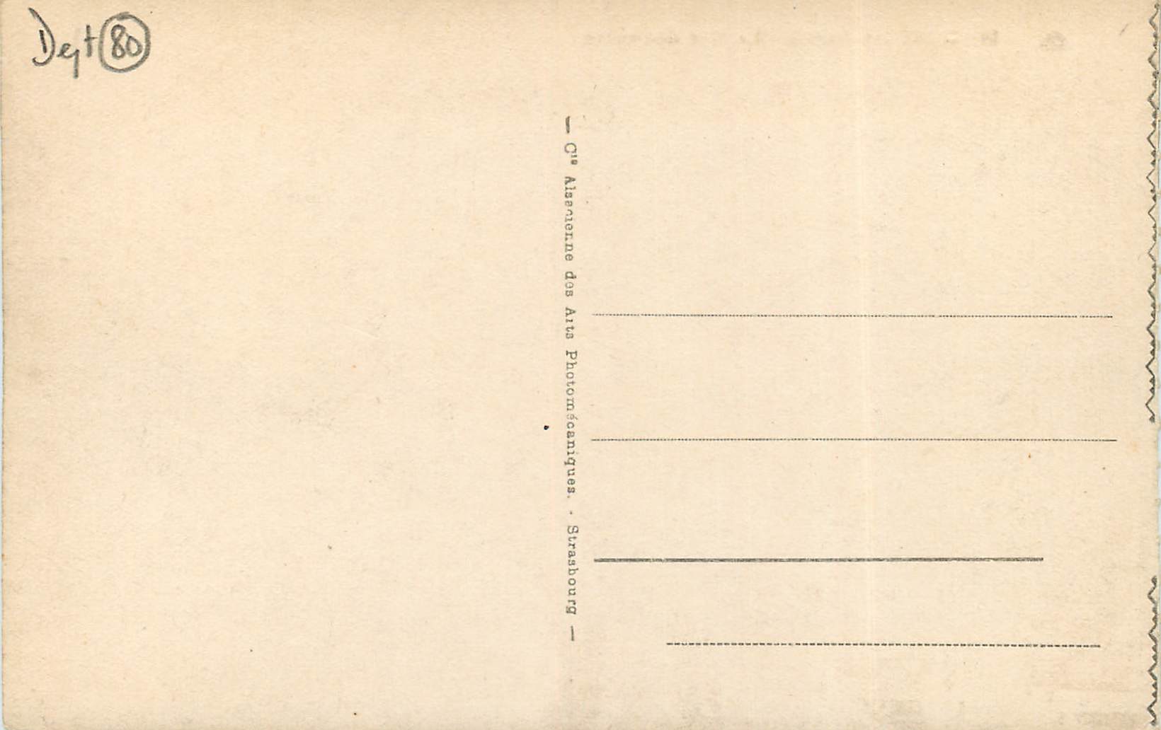 CPA Mers-les-Bains La Mer demontee — Verso