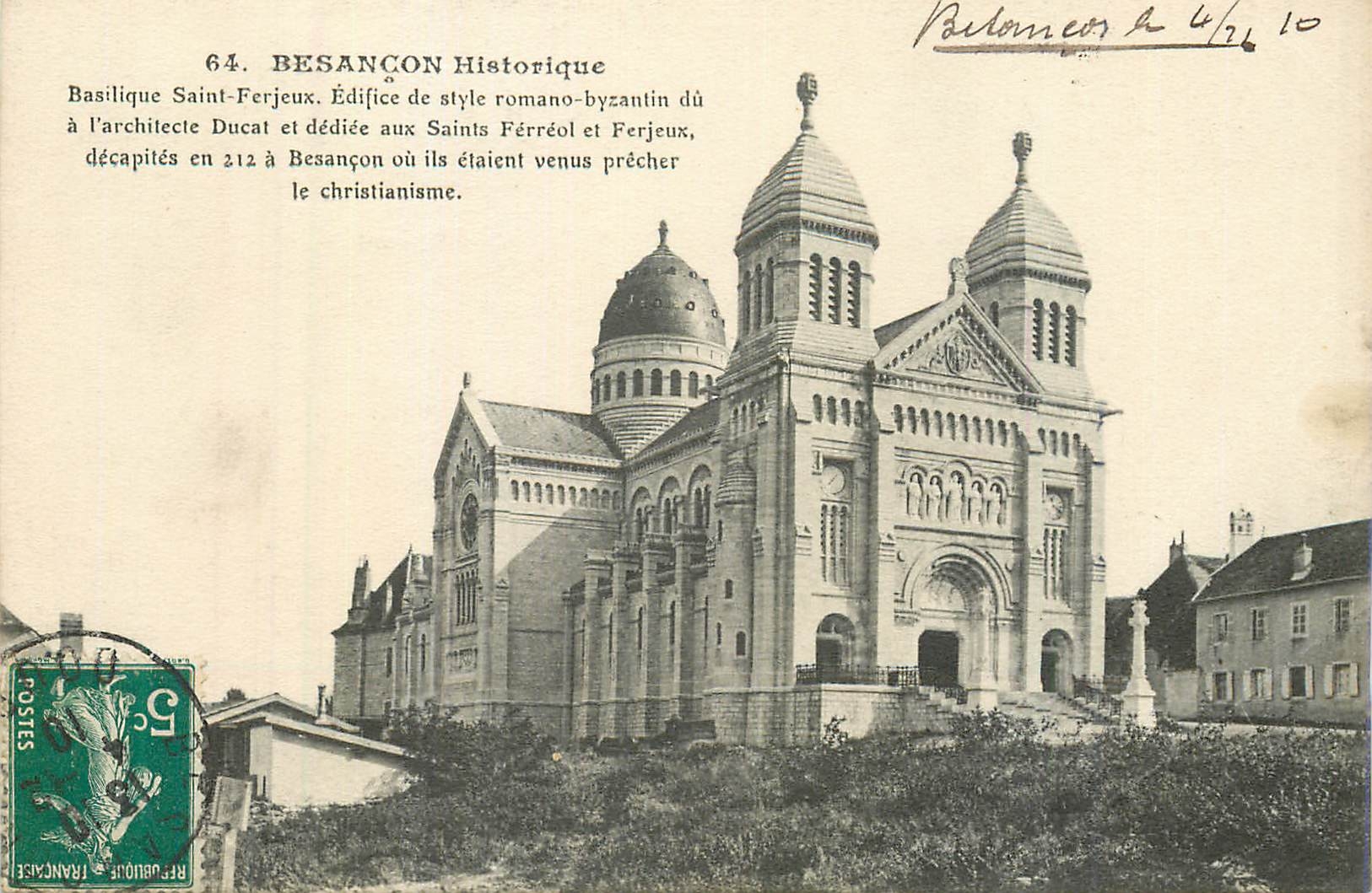 BESANÇON Historique — Basilique Saint-Ferjeux, édifice romano-byzantin — I.P. Paris n°10