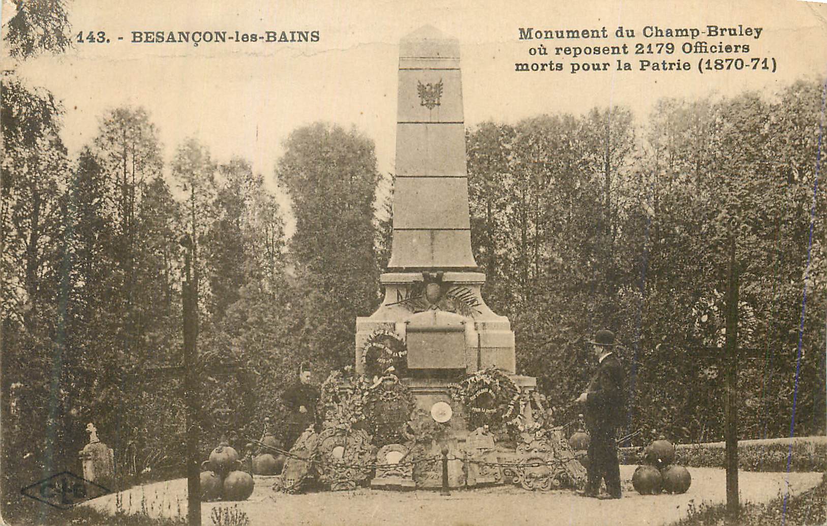 CPA Besancon-les-Bains Monument du Champ Bruley Militaria