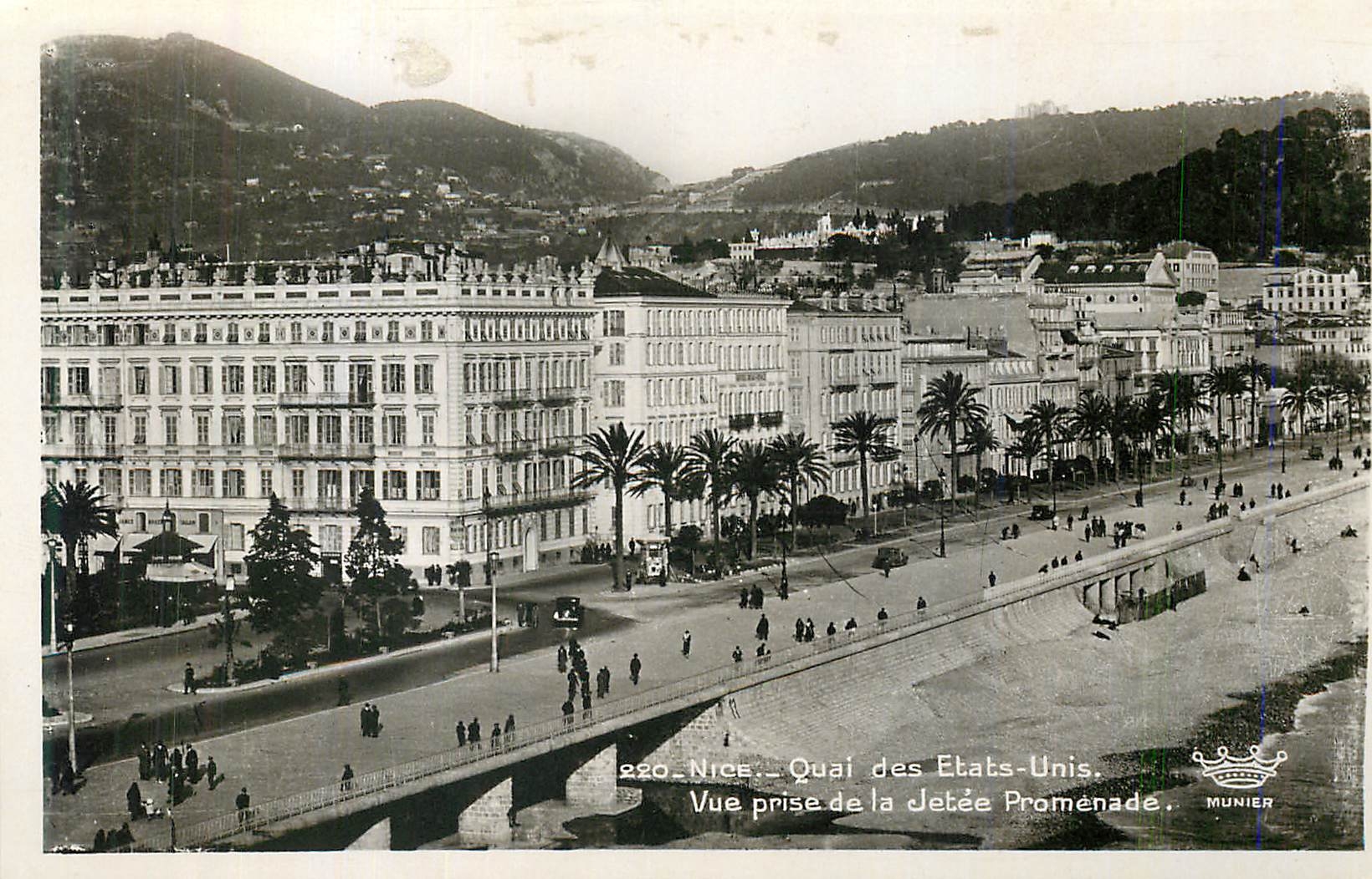 CPA Nice Quai des Etats-Unis Vue prise de la Jetee Promenade