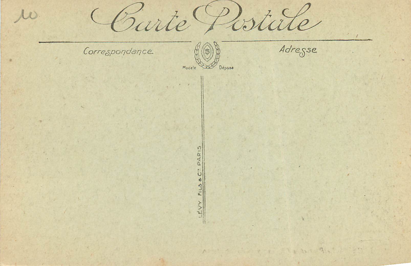 CPA Nice Le Port et le Chateau pris du Mont-Boron — Verso
