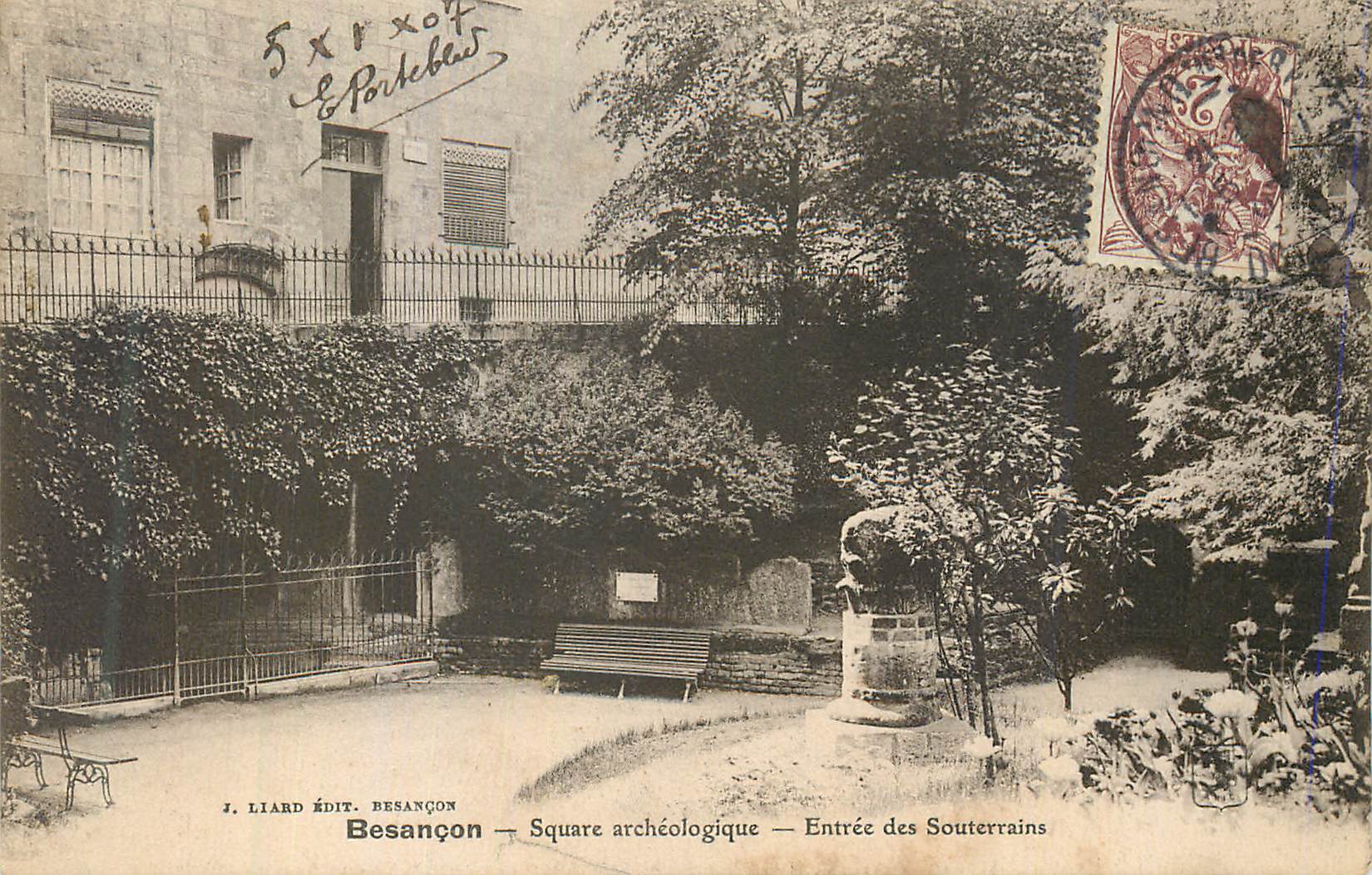 Besançon — Square archéologique — Entrée des Souterrains — J. Liard Édit. Besançon
