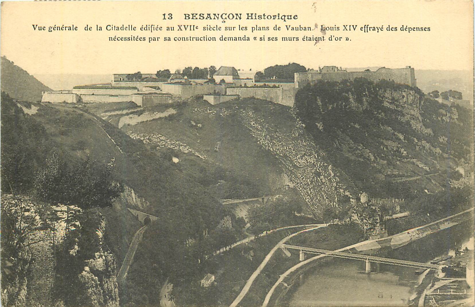 CPA Besancon Historique Vue generale de la Citadelle